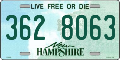 NH license plate 3628063