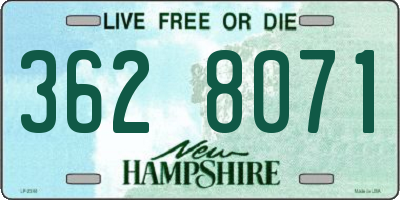 NH license plate 3628071