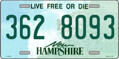 NH license plate 3628093