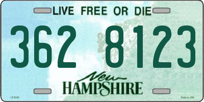 NH license plate 3628123