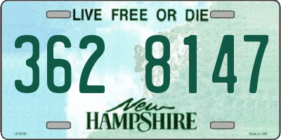 NH license plate 3628147