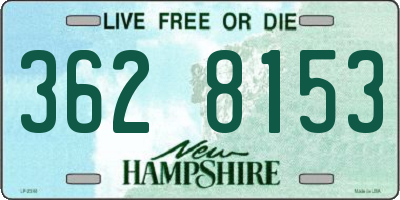 NH license plate 3628153