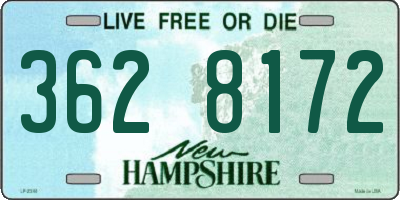 NH license plate 3628172