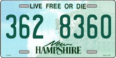 NH license plate 3628360