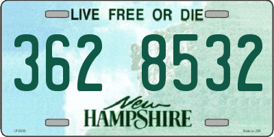 NH license plate 3628532