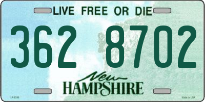NH license plate 3628702