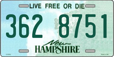 NH license plate 3628751