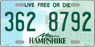 NH license plate 3628792