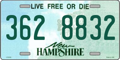 NH license plate 3628832