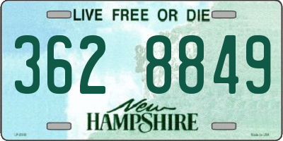 NH license plate 3628849