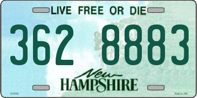 NH license plate 3628883