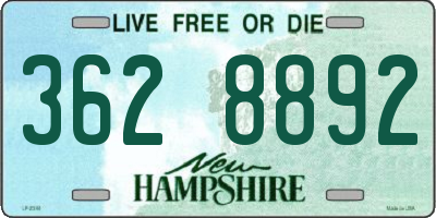 NH license plate 3628892