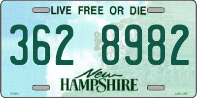NH license plate 3628982