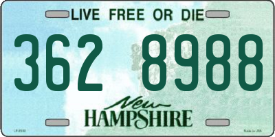 NH license plate 3628988