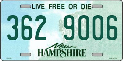 NH license plate 3629006