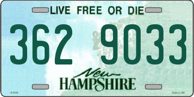 NH license plate 3629033
