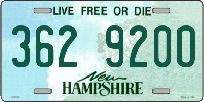 NH license plate 3629200
