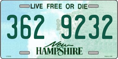 NH license plate 3629232