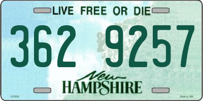 NH license plate 3629257