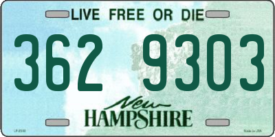 NH license plate 3629303