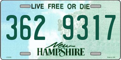 NH license plate 3629317