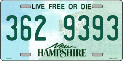 NH license plate 3629393