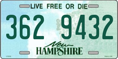 NH license plate 3629432