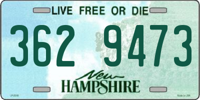 NH license plate 3629473