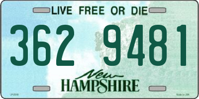 NH license plate 3629481