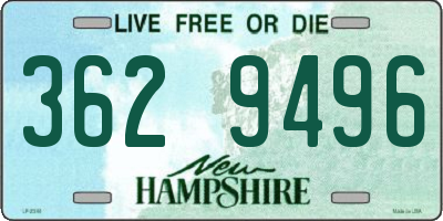 NH license plate 3629496