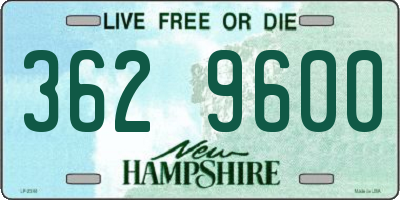 NH license plate 3629600