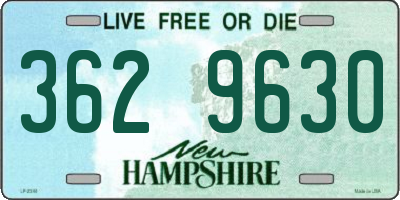 NH license plate 3629630