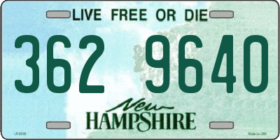 NH license plate 3629640