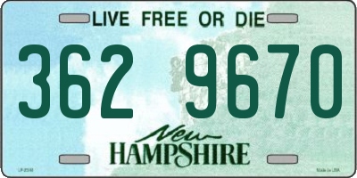 NH license plate 3629670
