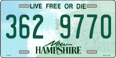 NH license plate 3629770