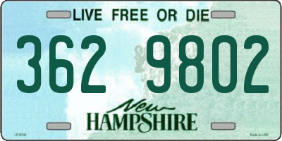 NH license plate 3629802