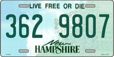 NH license plate 3629807