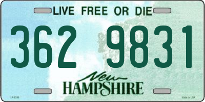NH license plate 3629831