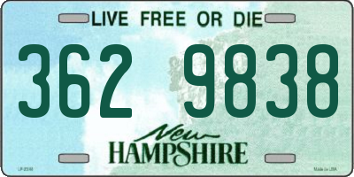 NH license plate 3629838
