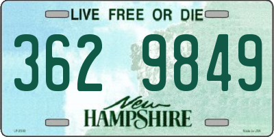 NH license plate 3629849