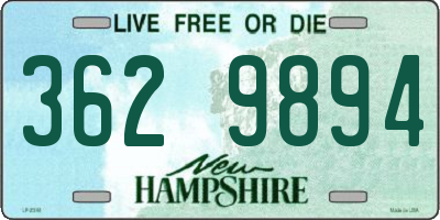 NH license plate 3629894