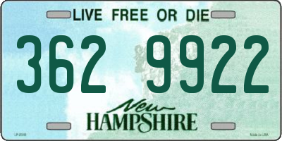 NH license plate 3629922