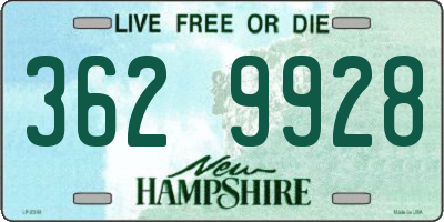 NH license plate 3629928
