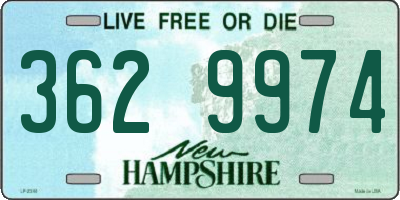 NH license plate 3629974