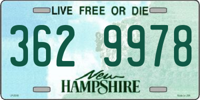 NH license plate 3629978