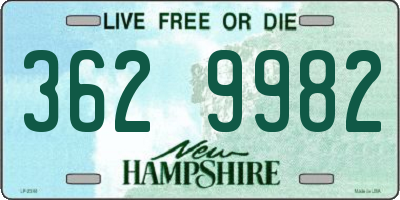 NH license plate 3629982