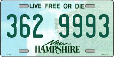 NH license plate 3629993