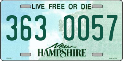 NH license plate 3630057