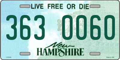 NH license plate 3630060