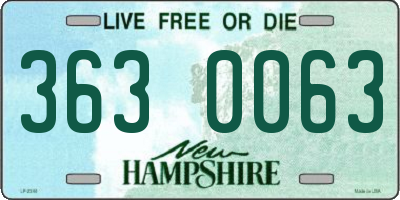NH license plate 3630063